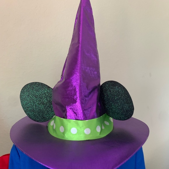 Disney park adult size Minnie Mouse purple Halloween Witch Costume rare Hat Ears - Picture 2 of 5